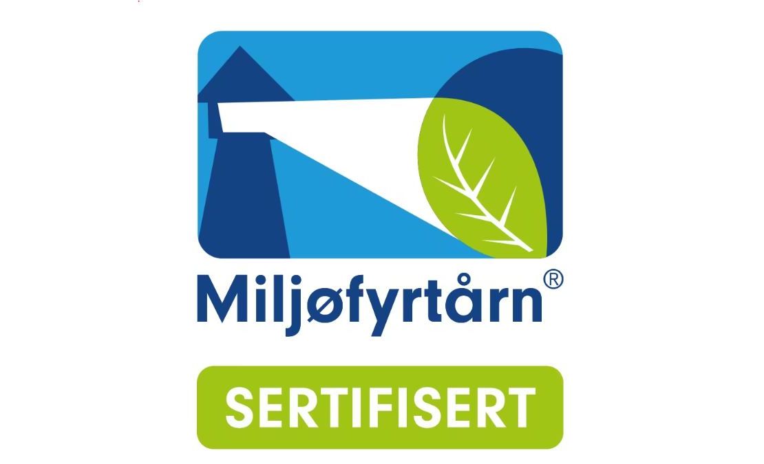 Miljøfyrtårn-logo sertifisert