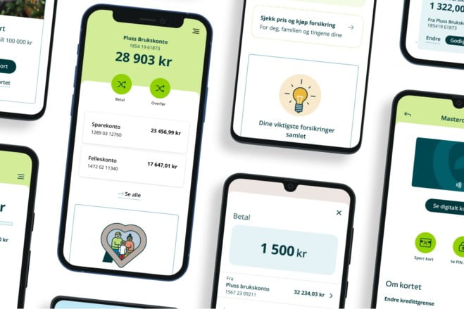 Skjermbilder ny mobilbank